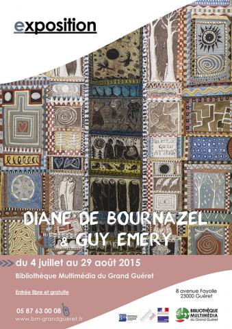 Affiche Exposition Diane de Bournazel et Guy Emery