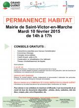 Affiche permanence habitat Saint-Victor-en-Marche